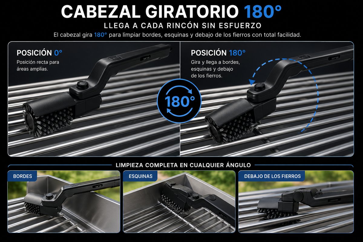 Cepillo De Limpieza De Parrilla Recargable